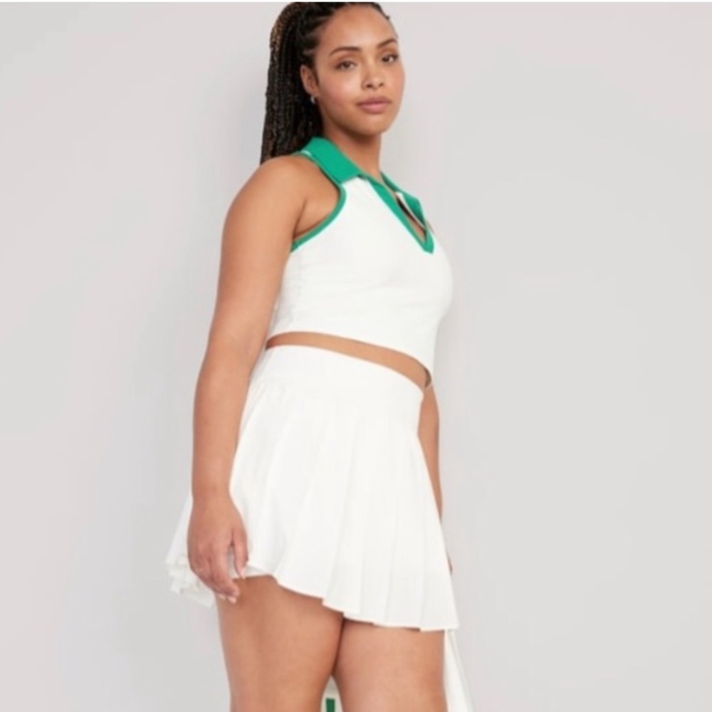 Old Navy Active Matching Set- Polo Sleeveless Top and Pleated Skort
